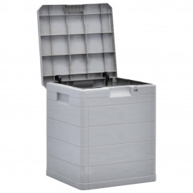 Ladă de depozitare pentru grădină, 90 L, gri deschis - Img 2
