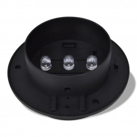 Lampă solară pentru exterior 6 pcs Lumină pentru gard Neagră - Img 5