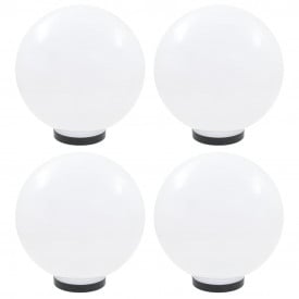 Lămpi glob cu LED, 4 buc., 30 cm, PMMA, sferic