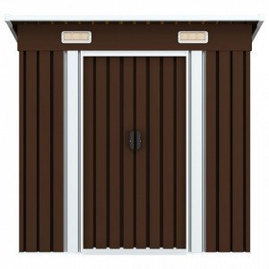 Magazie-de-gradina-maro-metal
