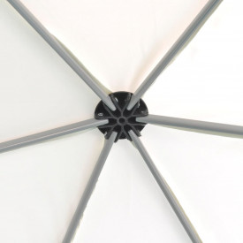 Marchiză pliabilă hexagonală, 6 pereți, 3,6 x 3,1 m, alb crem - Img 6