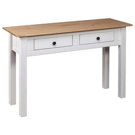 Masă consolă, alb, 100x40x73 cm, lemn masiv de pin, gama Panama - Img 3