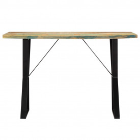 Masă de bucătărie, 120 x 60 x 76 cm, lemn masiv reciclat - Img 2