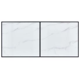 Masă de bucătărie, alb, 160 x 80 x 75 cm, sticlă securizată - Img 3
