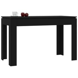 Masă de bucătărie, negru, 120 x 60 x 76 cm, PAL - Img 2