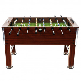 Masă de fotbal, MDF și oțel, 140 x 74,5 x 87,5 cm, maro - Img 2