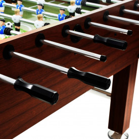 Masă de fotbal, MDF și oțel, 140 x 74,5 x 87,5 cm, maro - Img 7