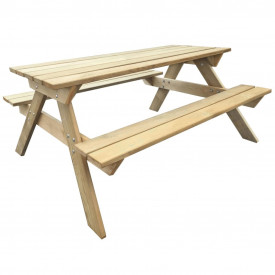 Masă picnic din lemn 150 x 135 x 71,5 cm