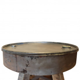 Măsuță de cafea Lemn masiv reciclat 60 x 45 cm Argintiu - Img 4