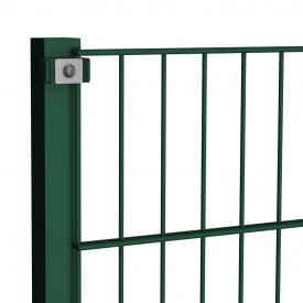 Panou de gard cu stâlpi, verde, 3,4 x 1,2 m, fier - Img 4