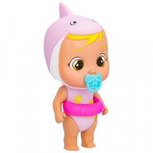 Papusa IMC Bebelus Mini Cry Babies Beach Finny, 910447 - Img 1