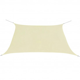 Parasolar din țesut oxford pătrat 3.6x3.6 m, Crem