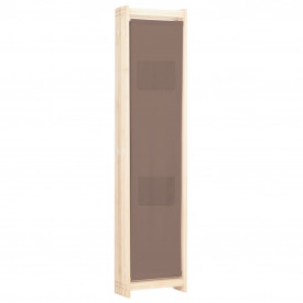 Paravan de cameră cu 5 panouri maro 200x170x4cm material textil - Img 4