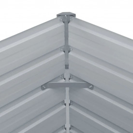 Pat înalt straturi, 160x80x77, oțel galvanizat, gri - Img 5