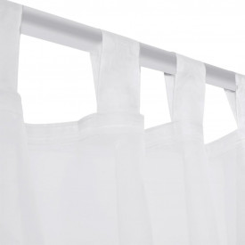 Perdea transparentă Alb 140 x 225 cm 2 buc - Img 2