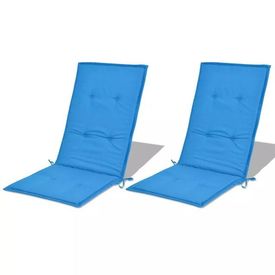 Perne scaun de grădină, 2 buc, albastru, 120 x 50 x 3 cm - Img 3