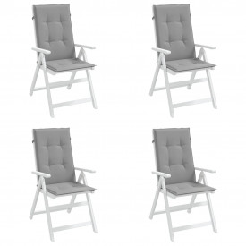 Perne scaun de grădină, 4 buc, gri, 120 x 50 x 3 cm - Img 3