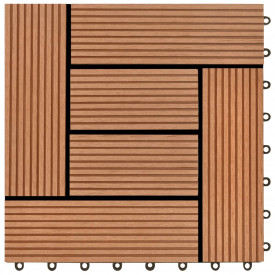 Plăci de pardoseală, 22 buc., maro, 30 x 30 cm, WPC, 2 mp - Img 4