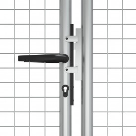 Poartă de grădină, argintiu, 415 x 175 cm, oțel galvanizat - Img 3
