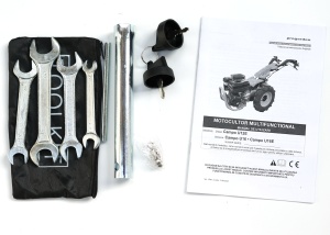 ProGARDEN Campo U16 motocultor multifunctional 14CP, benzina, EU V, pornire la sfoara, 3+2 viteze, reductor + BC120M bara cosire mobila 120cm - Img 1