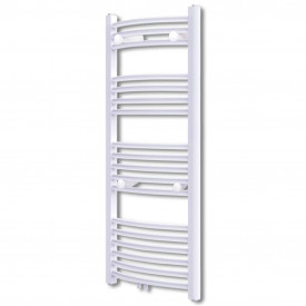 Radiator pentru baie, curbat 600 x 1160 mm, conector lateral și median