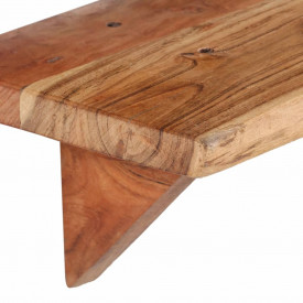 Rafturi de perete, 2 buc., 60x20x16 cm, lemn masiv de acacia - Img 4