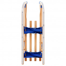 Sanie pliabilă pentru zăpadă cu spătar, lemn, 110 cm - Img 10