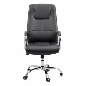 Scaun birou OFF 324, piele ecologica, mecanism de balans, cadru cromat, 110 kg - Img 3