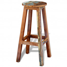 Scaun de bar din lemn masiv reciclat - Img 2