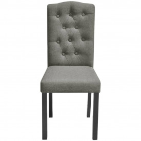 Scaun de bucătărie 4 buc, material textil, gri închis - Img 3