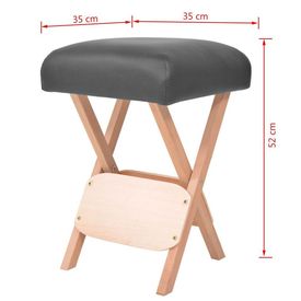 Scaun masaj pliabil cu șezut gros de 12 cm, negru - Img 3