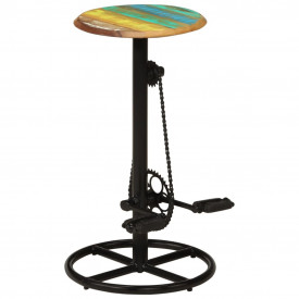 Scaune de bar, 2 buc., lemn masiv reciclat, 38 x 76 cm - Img 2