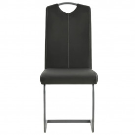 Scaune de bucătărie 4 buc piele artificială 43x55x100 cm, gri - Img 3