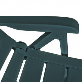 Scaune grădină rabatabile, 6 buc, 60x61x108 cm, plastic, verde - Img 7
