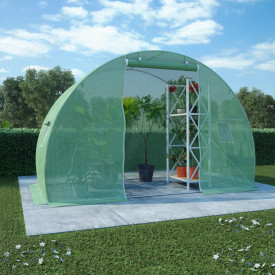 Seră cu fundație din oțel, 4,5 m², 300 x 150 x 200 cm