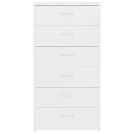 Servantă cu 7 sertare, alb, 50 x 34 x 96 cm, PAL - Img 2