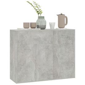 Servantă, gri beton, 88 x 30 x 70 cm, PAL - Img 3