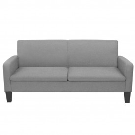 Set canapele, 2 piese, gri deschis, material textil - Img 3