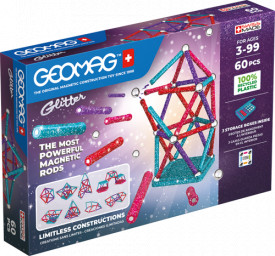 Set constructie magnetic Geomag Glitter 60 buc 536