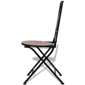 Set de 2 scaune din mozaic, culoare teracota - Img 3