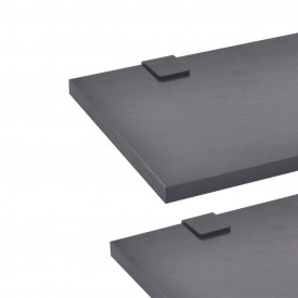Set mobilier baie 11 piese cu chiuvete și robinete incluse, Negru - Img 7