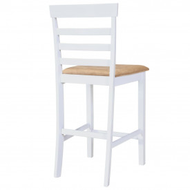 Set mobilier de bar din lemn, masă și 4 scaune, alb - Img 6