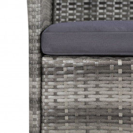 Set mobilier de exterior, 21 piese, poliratan, gri - Img 4
