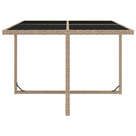 Set mobilier de exterior 25 piese, poliratan, gri/bej - Img 6