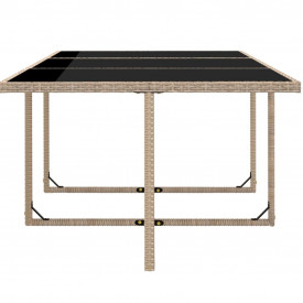 Set mobilier de exterior 31 piese, poliratan, gri/bej - Img 6