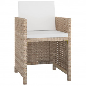 Set mobilier de exterior 37 piese, poliratan, gri/bej - Img 3