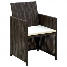 Set mobilier de grădină, 8 piese, maro, poliratan - Img 4