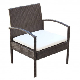 Set mobilier de grădină cu canapea 7 piese, poliratan, maro - Img 5