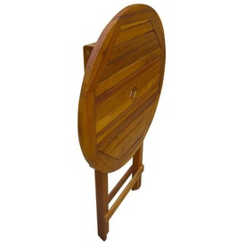 Set mobilier exterior, 3 piese, lemn de acacia, pliabil, rotund - Img 4