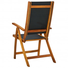 Set mobilier exterior din lemn de acacia, pliabil, șapte piese - Img 4
